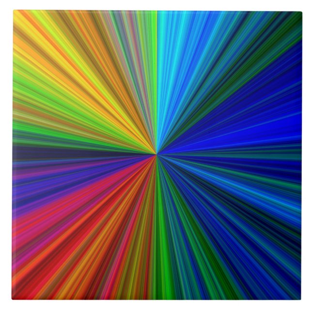 Azulejo De Cerâmica Prisma da cor (Frente)