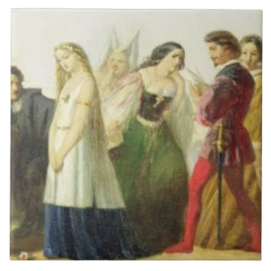 Azulejo De Cerâmica Procissão dos caráteres de Shakespeare (óleo so