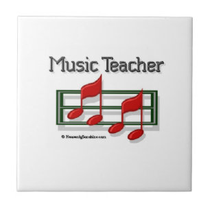 Azulejo De Cerâmica Professor de Música de Notas