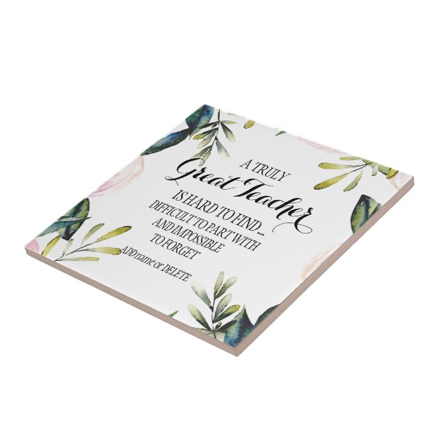 Azulejo De Cerâmica Professora abandonando script de presentes para ap (Lateral)