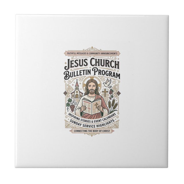 Azulejo De Cerâmica Programa de Boletim da Igreja de Jesus Boletim da  (Frente)