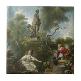 Azulejo De Cerâmica Progresso do amor: O encontro por Fragonard