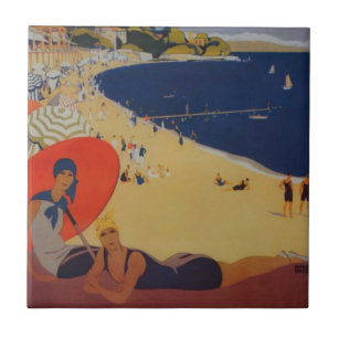 Azulejo De Cerâmica Propaganda do viagem do francês do vintage