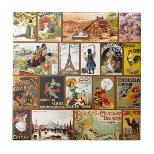 Azulejo De Cerâmica Propagandas do chocolate do vintage