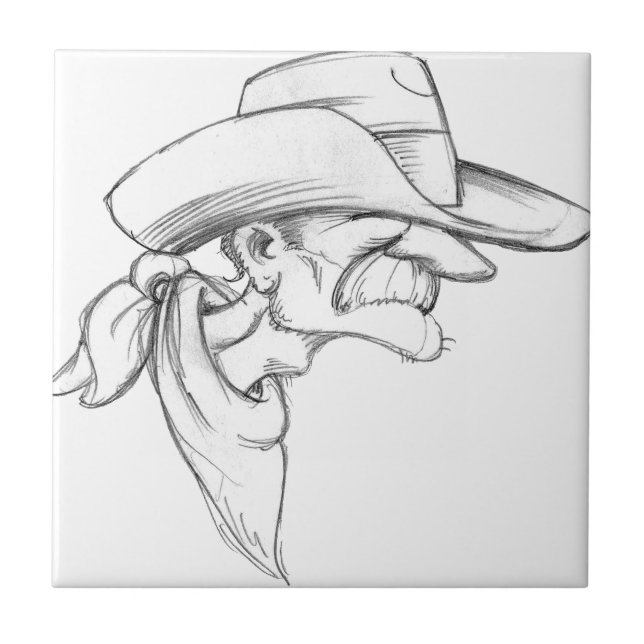 Azulejo De Cerâmica Prospector de Tootin de Rootin (Frente)