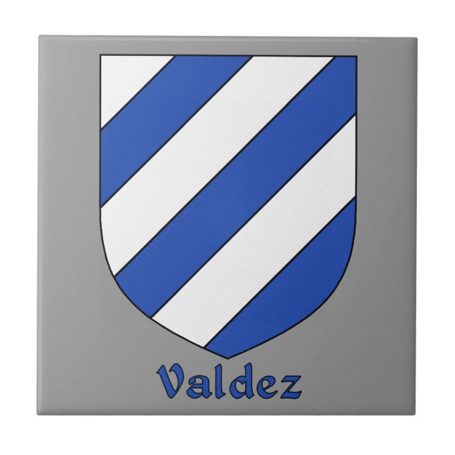 Azulejo De Cerâmica Proteção da família Valdez (Frente)