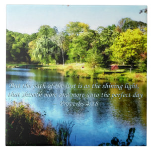 Azulejo De Cerâmica Provérbio 4:18 Caminho dos Justos