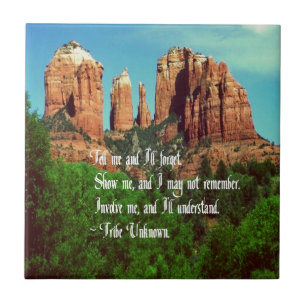 Azulejo De Cerâmica Provérbio do nativo americano