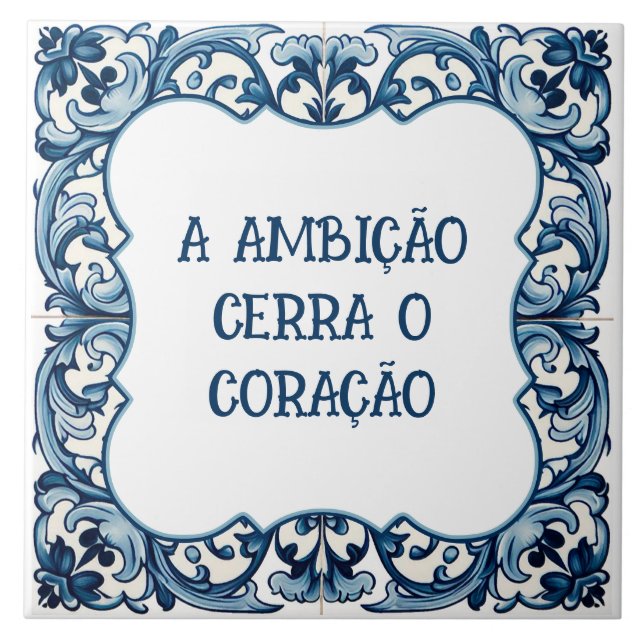 Azulejo De Cerâmica Provérbio Português (Frente)