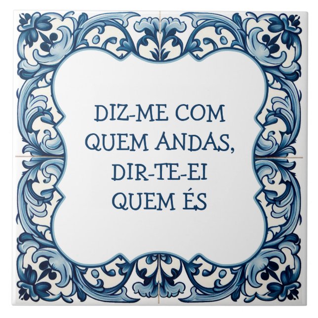 Azulejo De Cerâmica Provérbio Português (Frente)