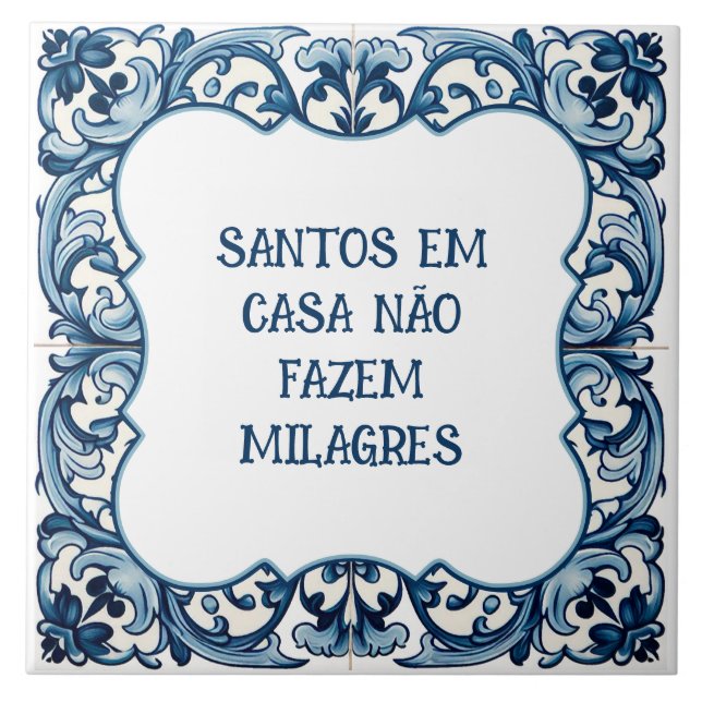 Azulejo De Cerâmica Provérbio Português (Frente)