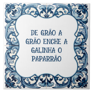 Azulejo De Cerâmica Provérbio Português