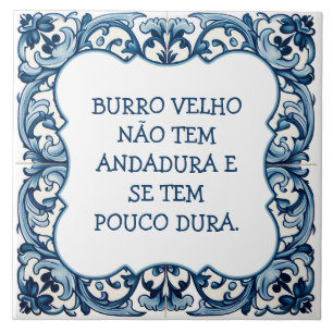 Azulejo De Cerâmica Provérbio Português