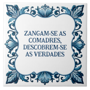 Azulejo De Cerâmica Provérbio Português