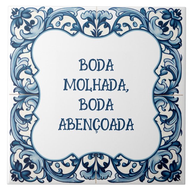 Azulejo De Cerâmica Provérbio Português (Frente)