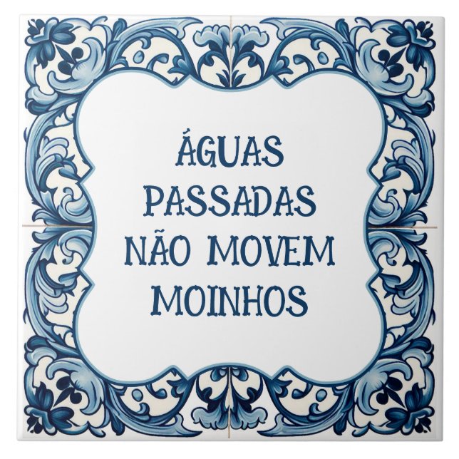 Azulejo De Cerâmica Provérbio Português (Frente)