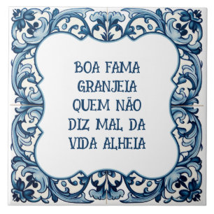 Azulejo De Cerâmica Provérbio Português