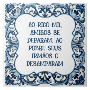 Azulejo De Cerâmica Provérbio Português