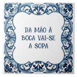 Azulejo De Cerâmica Provérbio Português