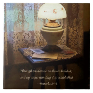 Azulejo De Cerâmica Provérbios 24 3 Através da Sabedoria é uma Casa Co