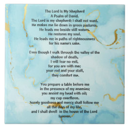 Azulejo De Cerâmica Psalm 23 biblical quotes