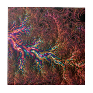 Azulejo De Cerâmica Psicodélico Groovy Alucinante Funky Colorido Fract