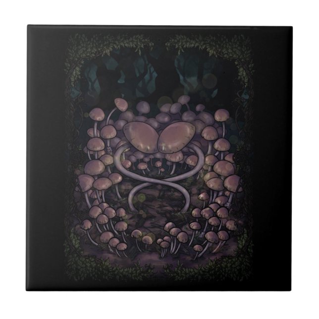 Azulejo De Cerâmica Psilocybe Allenii (Frente)