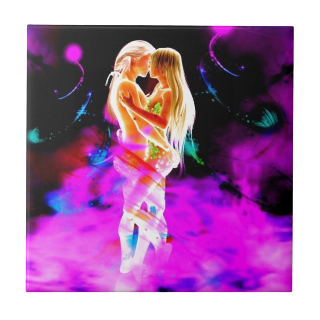 Azulejo De Cerâmica Psíquica DA CHAMA TWIN (Frente)