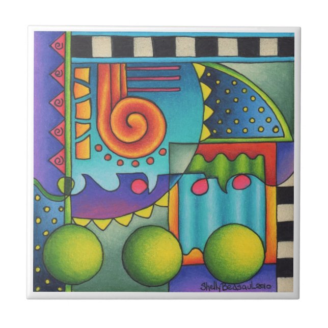 Azulejo De Cerâmica Psychedeco (Frente)