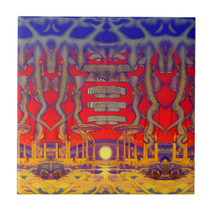 Azulejo De Cerâmica Psychedelic Dreamland