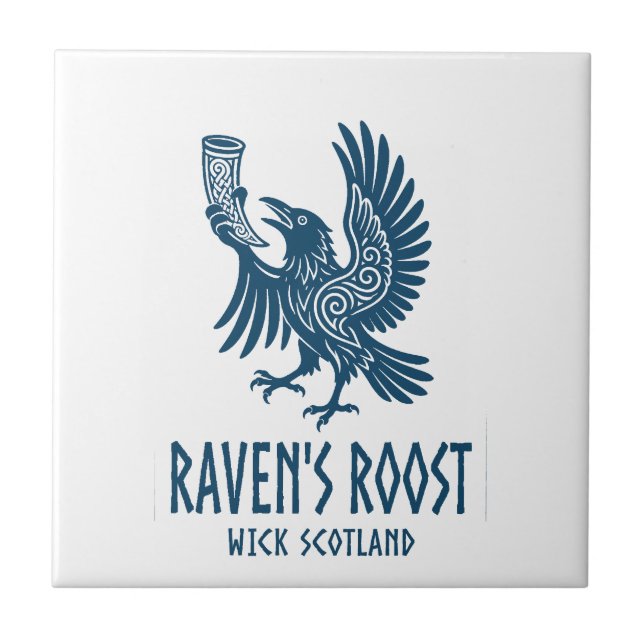 Azulejo De Cerâmica Pub Raven's Roost Wick Escócia (Frente)