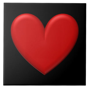 Azulejo De Cerâmica Puffy Heart