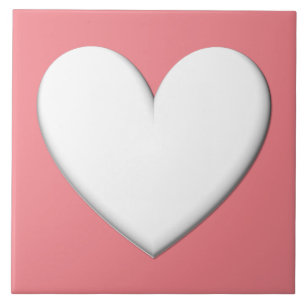 Azulejo De Cerâmica Puffy Heart