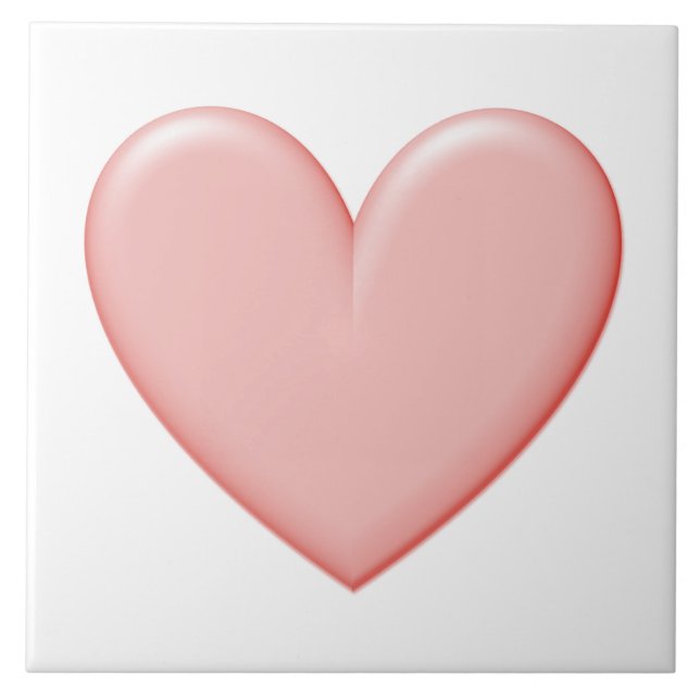 Azulejo De Cerâmica Puffy Heart (Frente)