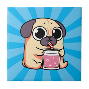 Azulejo De Cerâmica Pug Gato
