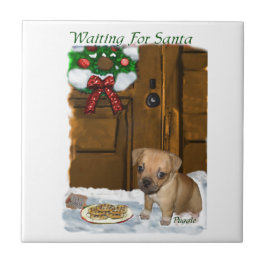 Azulejo De Cerâmica Puggle Christmas