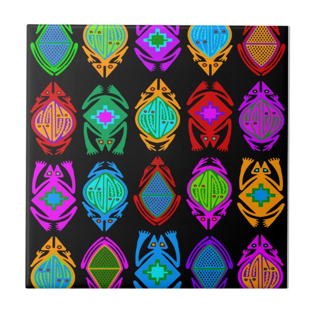 Azulejo De Cerâmica Pulando Sapos (Frente)