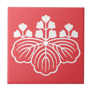 Azulejo De Cerâmica Pulownia ensurada com 5-3 florescências
