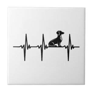 Azulejo De Cerâmica Pulsação para cães Dachshund leais