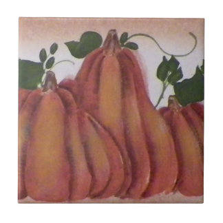 Azulejo De Cerâmica Pumpkins Country Folk Spoonrest
