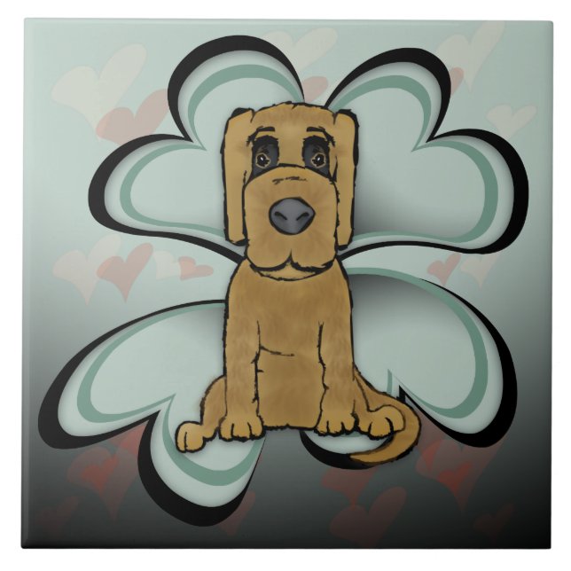 Azulejo De Cerâmica Puppy Love (Frente)