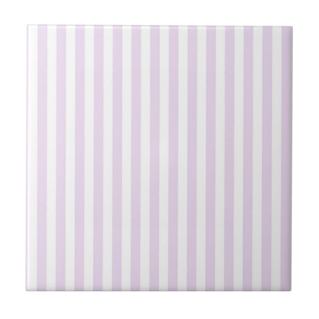 Azulejo De Cerâmica Purple Stripes Pattern Minimal Modern Spring (Frente)