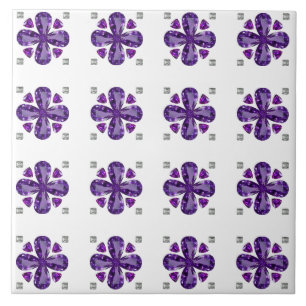 Azulejo De Cerâmica Púrpura Clover