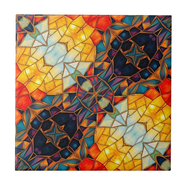 Azulejo De Cerâmica Púrpura Diagonal (Frente)