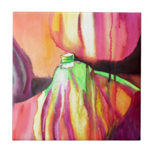 Azulejo De Cerâmica Púrpura Figos originais pintura à água