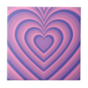 Azulejo De Cerâmica Púrpura Hipnótica Prato de Amor