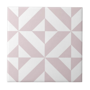Azulejo De Cerâmica Púrpura Lilac Padrão Geométrico do Cubo