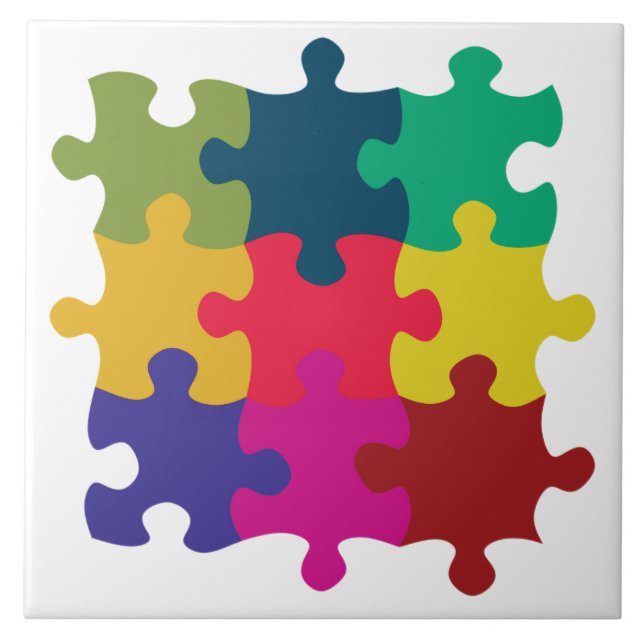 Azulejo De Cerâmica Puzzled (Frente)