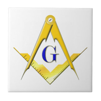 Azulejo De Cerâmica Quadrado & compassos azuis do alojamento