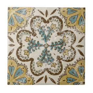 Azulejo De Cerâmica Quadrado de Batik Não Embelezado II